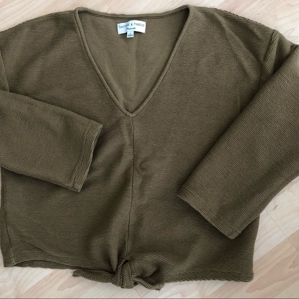 Madewell Texture & Thread 3/4 sleeve top - size L